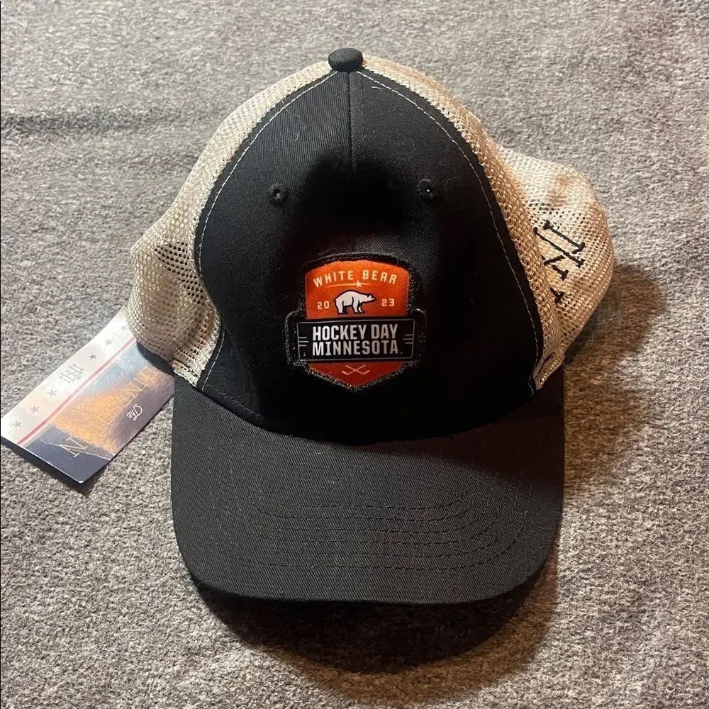 Hockey Day Minnesota Black and Tan Cap